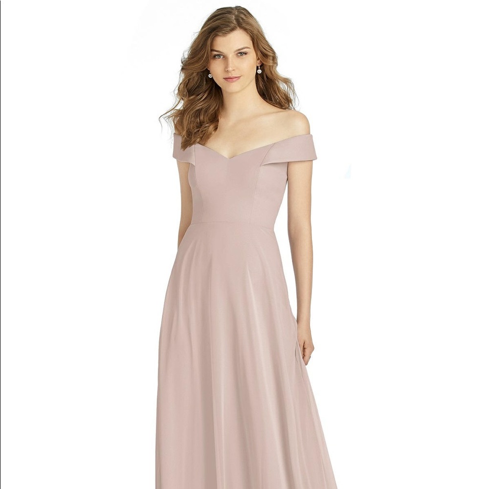 Pink Dessy Bridesmaids Dress